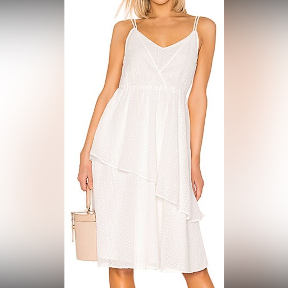 House of Harlow x Revolve Tiered White Eyelet Dress Size XS